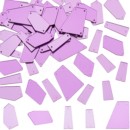 150Pcs 5 Styles Sew On Mirror Rhinestones MACR-SC0001-24-1