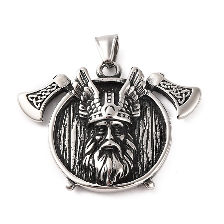 Viking 316 Surgical Stainless Steel Big Pendants STAS-Z073-50AS-01-1