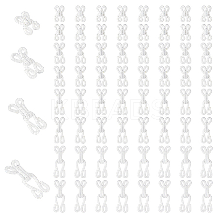 120Bgas 4 Styles Nylon & Iron Hook and Eye DIY-NB0016-10B-1