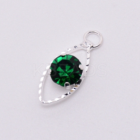 Glass Rhinestone Pendants PALLOY-WH0066-36P-01-1