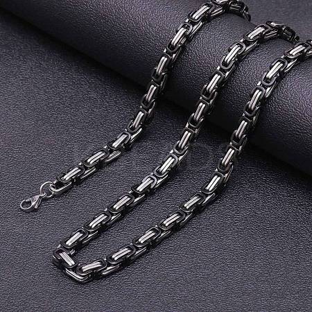 Stainless Steel Byzantine Chain Necklaces for Men FS-WG56795-121-1