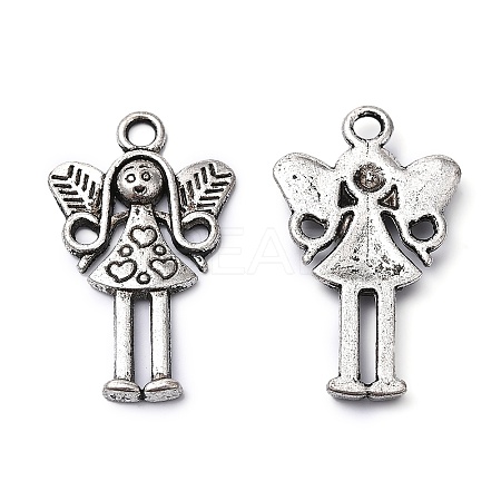 Tibetan Style Alloy Fairy Pendants X-TIBEP-S613-AS-FF-1