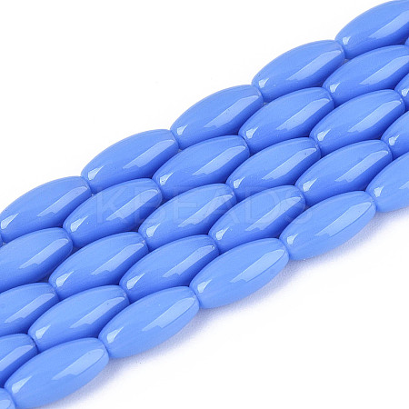 Opaque Glass Beads Strands GLAA-T028-15P-03-1