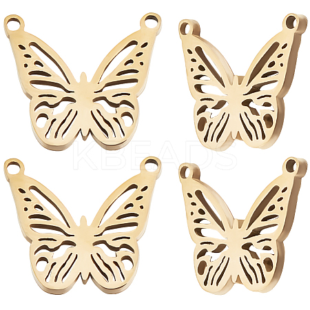 4Pcs 304 Stainless Steel Charms STAS-BBC0006-50G-1