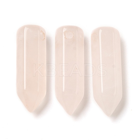 Natural Rose Quartz Pointed Pendants G-C158-05M-1