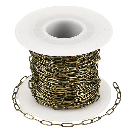 10M Brass Paperclip Chains CHC-SP0001-08B-AB-1