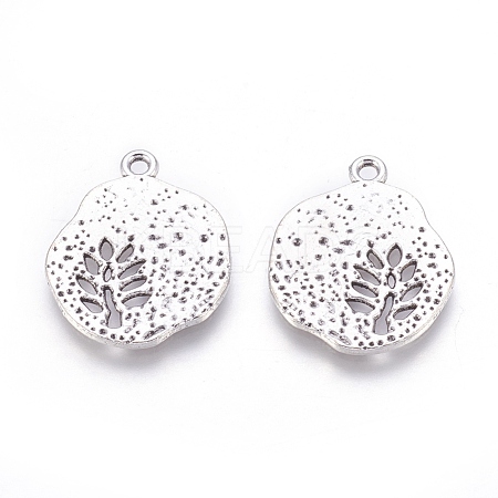 Tibetan Style Alloy Pendants TIBEP-A14120-AS-FF-1