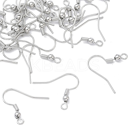 SHEGRACE Brass French Hooks with Coil and Ball XGR0001P-01P-1