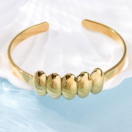 304 Stainless Steel Cuff Bangles for Women LS-BJEW-F491-01G-05-1