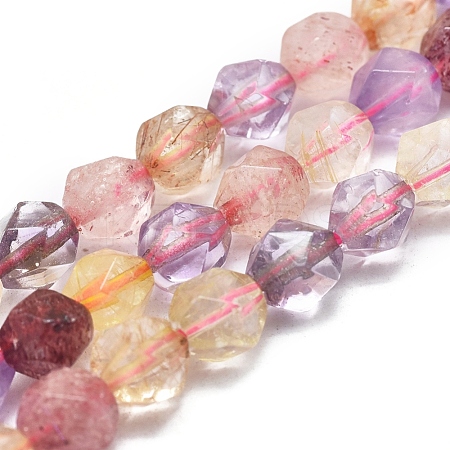 Natural Multi Color Quartz Beads Strands G-K303-B08-6mm-1