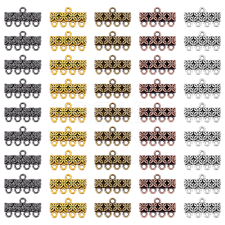 125Pcs 5 Style Tibetan Style Alloy Chandelier Component Links FIND-PH0025-32-1