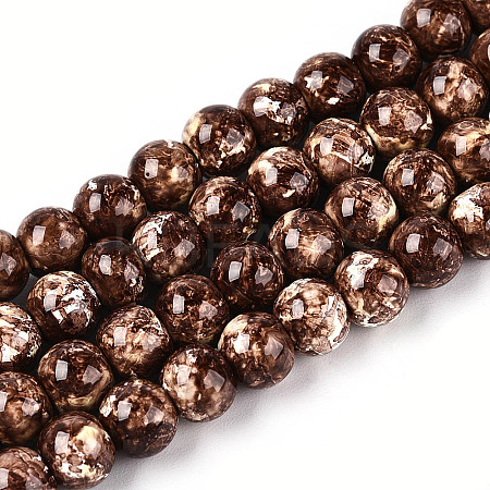 Baking Paint Glass Beads Strands DGLA-N016-6mm-05-1