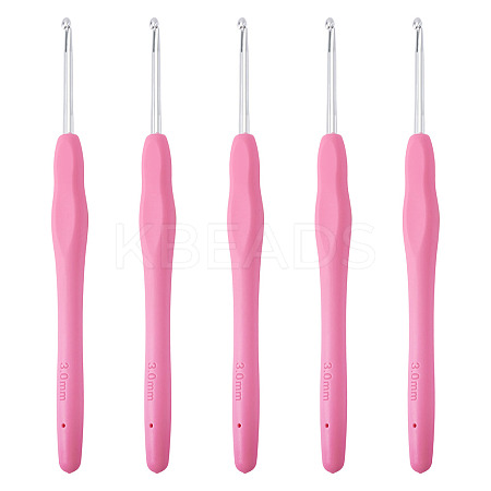 TPR Handle Aluminum Crochet Hook Needles TOOL-TA0001-13E-1