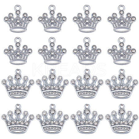40Pcs 2 Style Zinc Alloy with Crystal Rhinestone Pendants FIND-SC0007-35-1