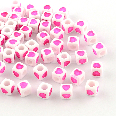 Opaque Acrylic European Beads OPDL-S078-07-1