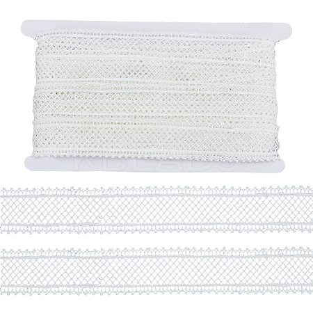 15 Yards Polyester Mesh Lace Ribbon OCOR-HY0001-37-1