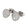Non-Tarnish 304 Stainless Steel Stud Earring Findings STAS-O144-01A-P-2