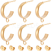 16Pcs 304 Stainless Steel Stud Earring Findings STAS-BBC0010-20D-7