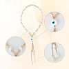 Glass & Pearl Beaded Car Hanging Decorations HJEW-DR00019-3