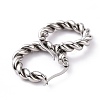 304 Stainless Steel Twist Rope Hoop Earrings for Women EJEW-G298-07B-P-2