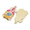 Easter Alloy Enamel Pendants ENAM-V002-02C-G-2