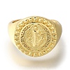 Rack Plating Round with Saint Brass Open Cuff Rings RJEW-S411-11G-01-2