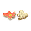 Rack Plating Light Gold Alloy Enamel Pendants ENAM-Q444-013B-RS-2