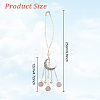 Alloy Moon Pendant Decoration HJEW-DR00023-2