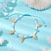 Dyed Natural White Jade Braided Bead Bracelets BJEW-JB10358-02-2