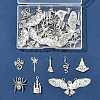 40Pcs 10 Styles Halloween Tibetan Style Alloy Pendants TIBE-FS0003-30-7
