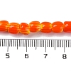 Handmade Lampwork Chevron Beads Strands LAMP-K041-01A-22-5