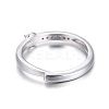 Anti-Tarnish Adjustable Rhodium Plated 925 Sterling Silver Finger Design Ring Mounts Fittings with Pearl Seat X-STER-F048-15P-3