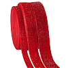 3 Rolls 3 Styles Sparkle Single Face Velvet Ribbons OCOR-PH0004-13-1