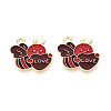 Valentine's Day Alloy Enamel Pendants ENAM-T023-13A-1