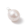 Natural Baroque Pearl Keshi Pearl Pendants PALLOY-JF04824-4