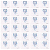100Pcs Woven Web/Net with Feather Print Paper Jewelry Display Cards CDIS-TA0001-43-1