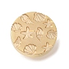 Golden Plated Round Shaped Wax Seal Brass Stamp Head STAM-K001-07G-05-1