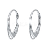 925 Sterling Silver Leverback Hoop Earring Findings STER-M104-02S-1