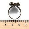 Cuff Brass Filigree Ring Components KK-E477-AB-NF-4