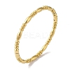304 Stainless Steel Textured Ring Hinged Bangles for Women BJEW-I315-17G-1