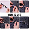 6Pcs PU Leather & Alloy Side Clip Detachable Purse Suspension Clasps for Bag Strap Making FIND-CA0010-42-4