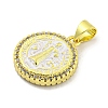 Rack Plating Brass Micro Pave Cubic Zirconia Pendants KK-B091-22G-08-2