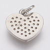 Brass Micro Pave Cubic Zirconia Pendants ZIRC-F083-003P-RS-2