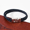 Braided Microfiber Leather Cord Bracelets for Women Men BJEW-D304-17P-01-5