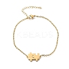 201 Stainless Steel Pulsera Puzzle Link Bracelets BJEW-B128-03G-4