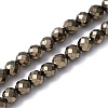 Electroplated Synthetic Non-magnetic Hematite Beads Strands G-H072-B01-01-2