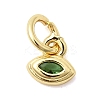 Brass Cubic Zirconia Charms KK-G554-02F-06-1