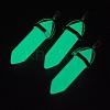 Synthetic Luminous Stone Double Terminated Pointed Pendants G-P359-03B-3