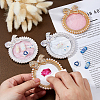 4Pcs 4 Colors Alloy & Resin Color Palette MRMJ-FH0001-54-3