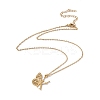Initial Letter with Butterfly Pendant Necklace LS-NJEW-C026-01G-K-2